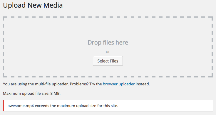 Fix uploaded file exceeds the upload_max_filesize in php.ini in WordPress